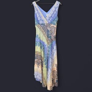 Rabbit Rabbit Rabbit Patchwork Print Midi Sleeveless Dress